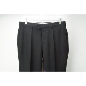 Burberry London Black Slim Fit 100% Wool Mens Pants Trousers Sz 46 EU NEW